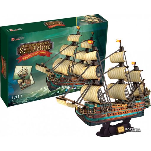  3D profi puzzle: San Felipe CubicFun 3D hajó makettek