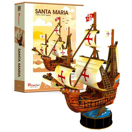 3D kicsi puzzle: Santa Maria CubicFun 3D jármű makettek