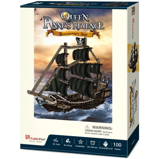 3D small puzzle: Queen Anne's Revenge CubicFun vehicle model