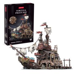 3D puzzle: Kalózhajó kikötővel