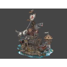 3D puzzle: Kalózhajó kikötővel
