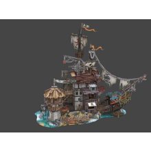 3D puzzle: Kalózhajó kikötővel