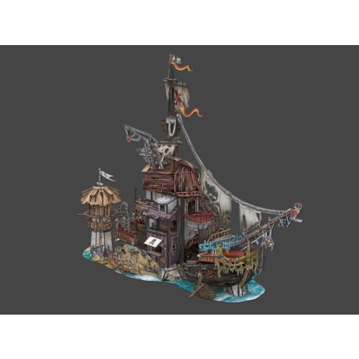 3D puzzle: Kalózhajó kikötővel