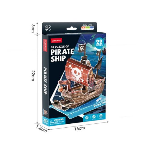 3D kicsi puzzle: Pirate Ship - kalózhajó