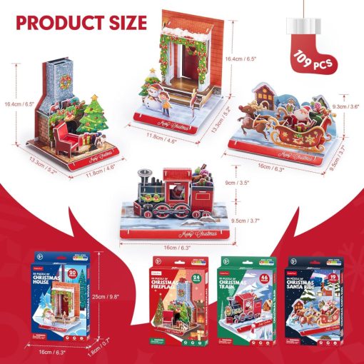 3D kicsi puzzle: kandalló