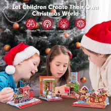 3D kicsi puzzle: karácsonyi vonat