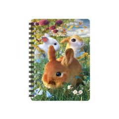 Nyuszik - A6-os notesz, 3D-s borítóval