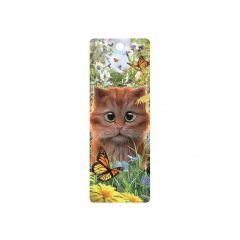 3D könyvjelző-Vörös cicus