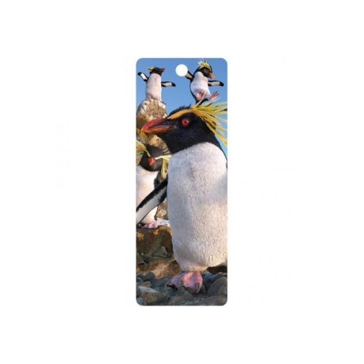 3D könyvjelző-Koronás pingvin