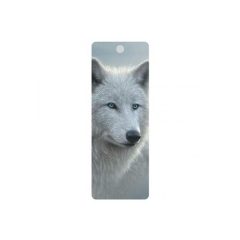 3D könyvjelző- Fehér farkas