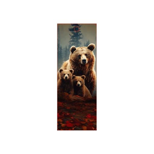 3D könyvjelző- Grizzly medvék