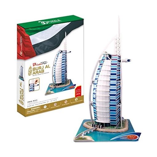  3D profi puzzle: Burdzs Al Arab (Burj Al Arab) cubicfun 3D épület makett