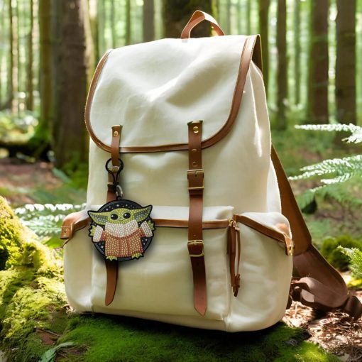 Crystal Art Gyémántszemes kirakó táskadísz - Grogu