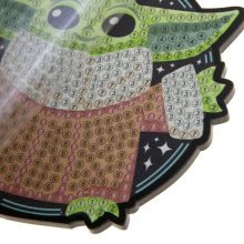 Crystal Art Gyémántszemes kirakó táskadísz - Grogu