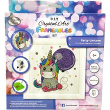 Crystal Art Gyémántszemes kirakó 16*16 cm kerettel - Unikornis