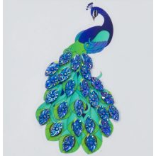 Crystal Art Gyémántszemes kirakó 9*9 cm-es matrica - Páva