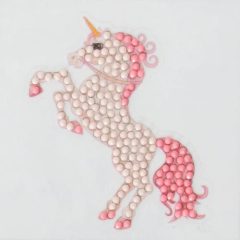  Crystal Art Gyémántszemes kirakó 9*9 cm-es matrica - Unikornis