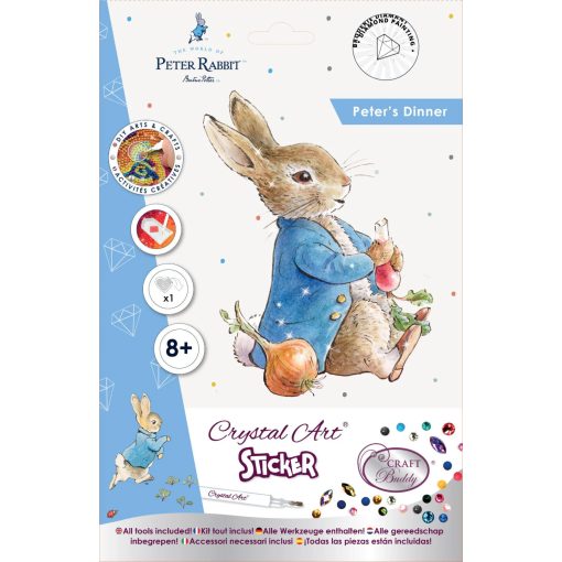 Crystal Art Gyémántszemes kirakó A5 matrica - Nyúl Péter