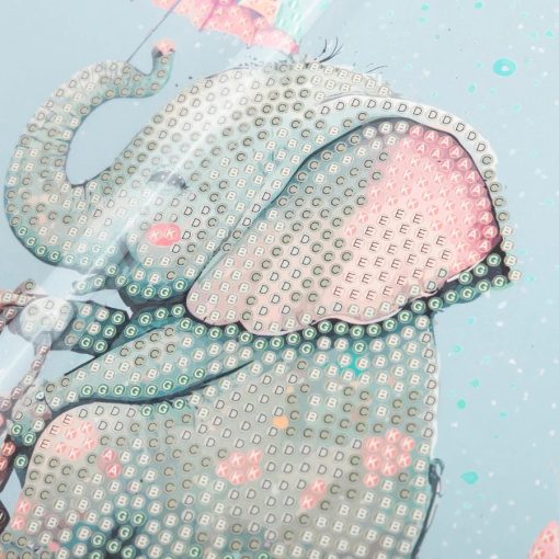 Crystal Art Cuki bébi elefánt képeslap - Craft Buddy