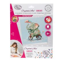 Crystal Art Cuki bébi elefánt képeslap - Craft Buddy