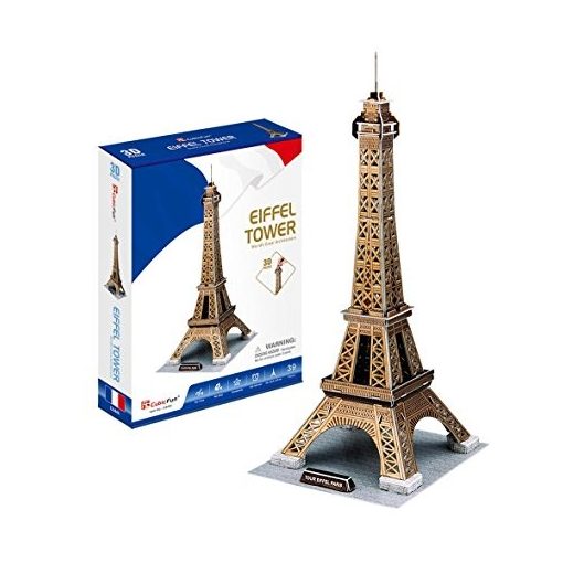 3D puzzle: Eiffel torony CubicFun 3D híres épület makettek