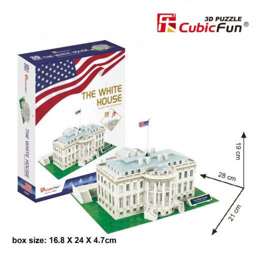 3D puzzle: Fehér Ház (USA) Cubicfun 3D épület makettek