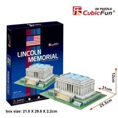   3D puzzle: Lincoln-emlékmű CubicFun 3D híres történelmi épület makettek