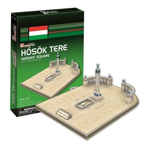 3D puzzle: Hősök tere CubicFun 3D puzzle magyar épület makettek