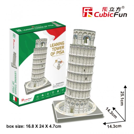 3D puzzle: Pisai ferde torony CubicFun 3D híres épület makettek