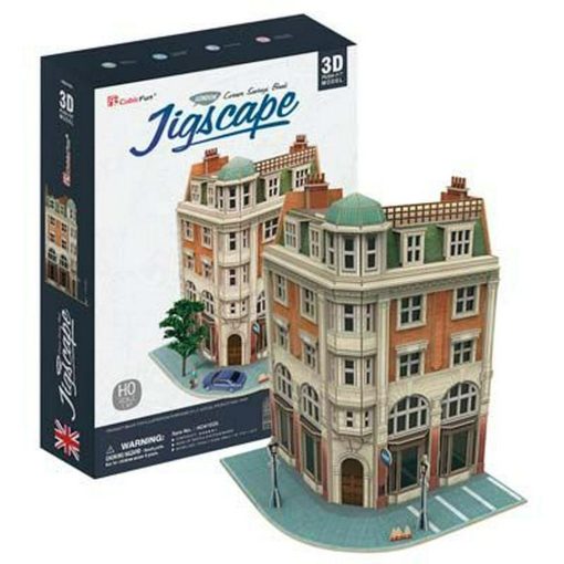 3D puzzle: Corner Saving Bank (UK) CubicFun 3d híres épület makettek