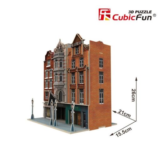 3D puzzle: Auction House & Stores (UK) CubicFun 3d híres épület makettek