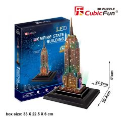   3d LED lighting puzzle: Empire State Building (USA) Cubicfun 3D building models