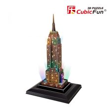 3d LED világítós puzzle: Empire State Building (USA) Cubicfun épület makett Cubic Fun