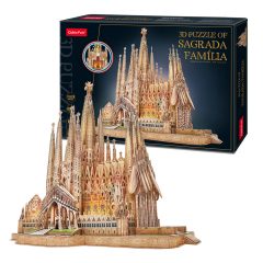   3D professional puzzle: Sagrada Family CubicFun model with LED lighting