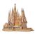 3D professional puzzle: Sagrada Family CubicFun model with LED lighting