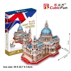   3D puzzle: Szent Pál katedrális (UK) CubicFun 3D híres épület makettek