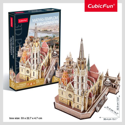 3D puzzle: Mátyás templom / Halászbástya Cubicfun 3D híres magyar épület makettek 