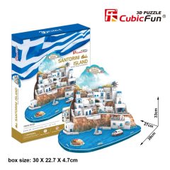   3D puzzle: Santorini island (Greece) Cubicfun 3D épület makettek