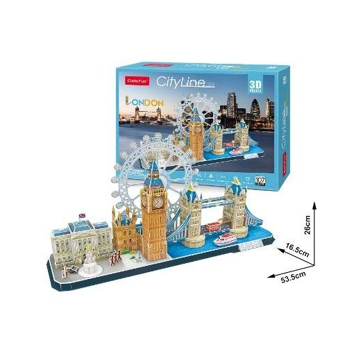 3D puzzle: CityLine London CubicFun 3D híres épület makettek