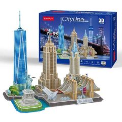   3D puzzle: CityLine New York City CubicFun 3D híres épület makettek