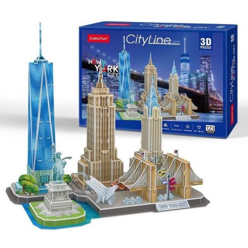 3d puzzle CityLine New York cubic Fun 2 elección B-Ware chrysler World Trade Empire 