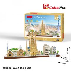   3D puzzle: CityLine Barcelona CubicFun 3D híres épület makettek