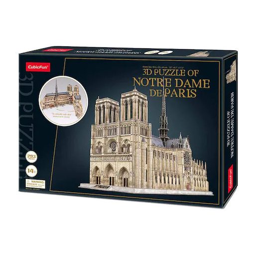  3D profi puzzle: Notre Dame de Paris CubicFun 3D épület makettek