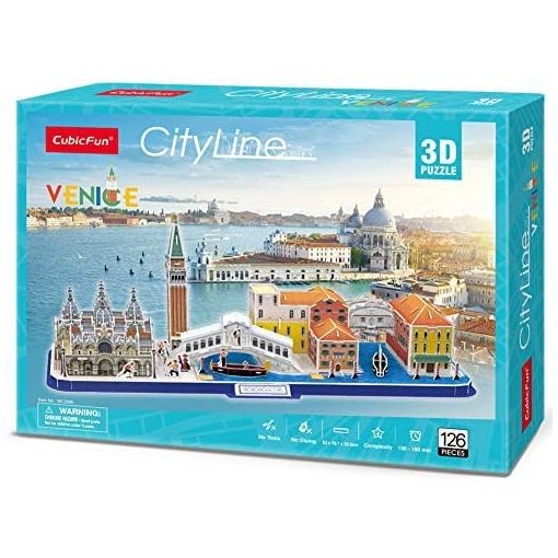 3D puzzle: CityLine Velence CubicFun 3D híres épület makettek