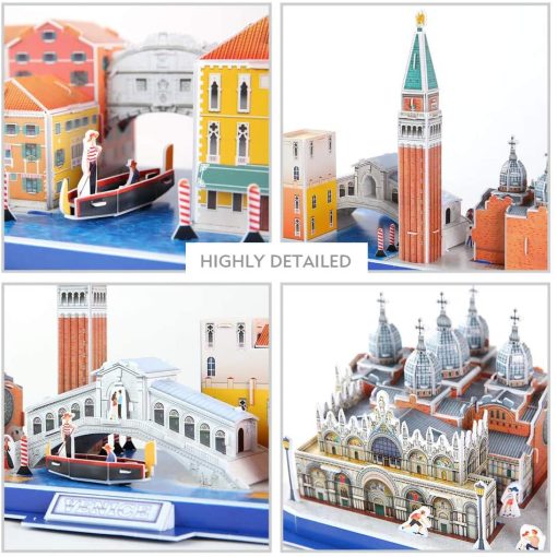 3D puzzle: CityLine Velence CubicFun 3D híres épület makettek