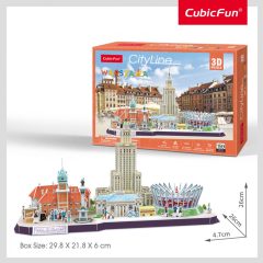 3D puzzle: CityLine Warsaw CubicFun 