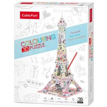 3D puzzle: Eiffel torony színezhető változat