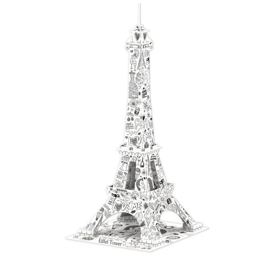 3D puzzle: Eiffel torony színezhető változat