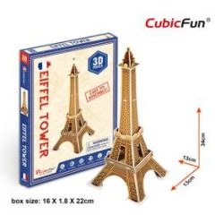 3D kicsi puzzle: Eiffel torony CubicFun 3D épület makettek