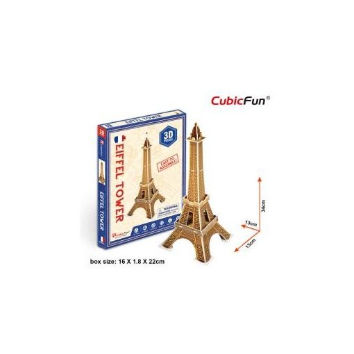 3D kicsi puzzle: Eiffel torony CubicFun 3D épület makettek